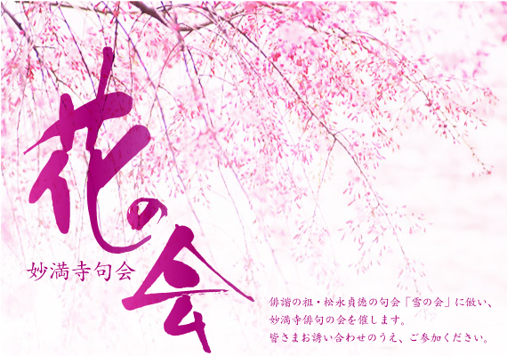 妙満寺２００９年春の句会　花の会